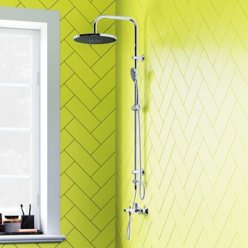 Душевая стойка Dorff Norma D0710000 настенная цвет хром/серый - фото 4