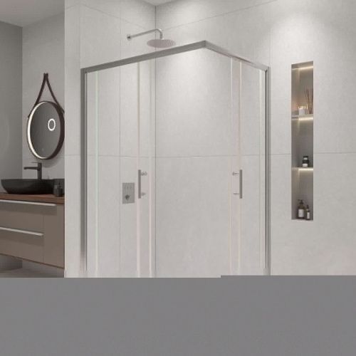 Душевой уголок RGW Passage 020814680-11 100х80 стекло прозрачное профиль хром без поддона - фото 2