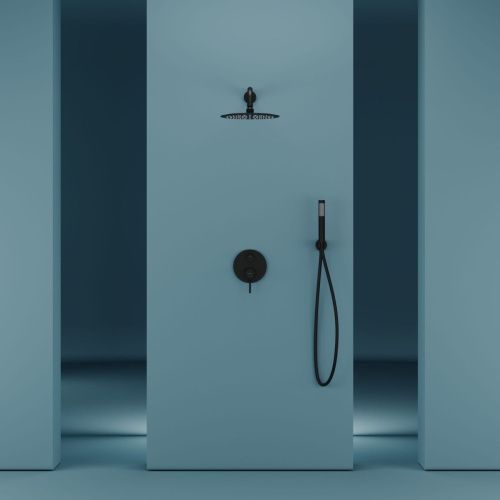 Душевая система Sancos Select SC3003MB встраиваемая в стену цвет черный - фото 2