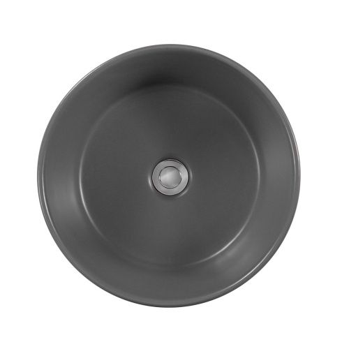 Раковина из сантехнического фарфора Aquatek AQ5118-MG 40х40 накладная цвет серый без отверстий под смеситель - фото 3