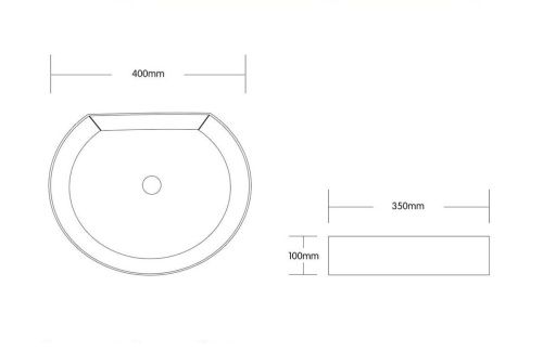 Раковина из сантехнического фарфора Cerutti SPA CR7088 40х40 накладная цвет белый без отверстий под смеситель - фото 2