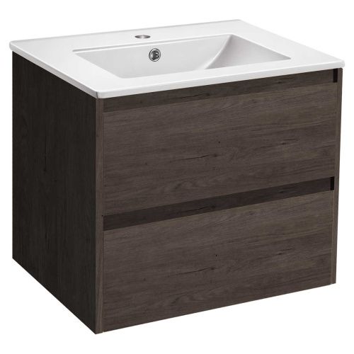 Тумба под раковину Vincea Gio VMC-2G600RO 60х50 подвесная цвет коричневый - фото 4