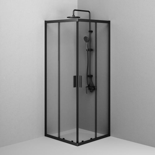 Душевой уголок Am.Pm Gem W90G-403-8080-BT 80х80 стекло прозрачное профиль черный без поддона - фото 5