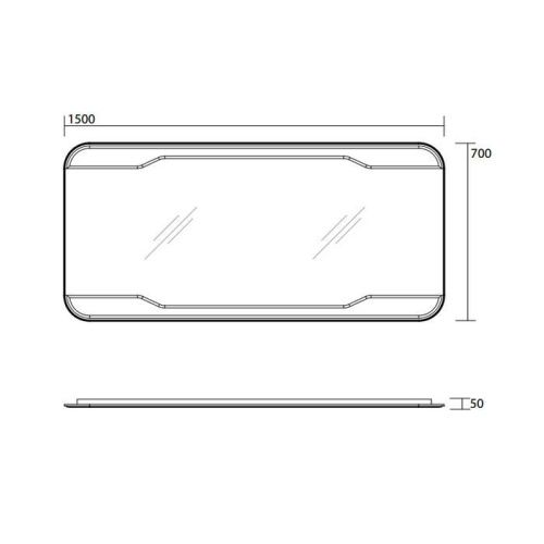 Зеркало Kerasan Waldorf 740501 150х70 - фото 2