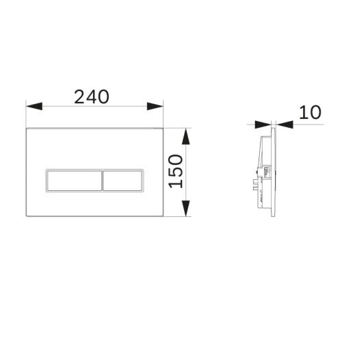 Клавиша смыва механическая Am.Pm ErgoFit М I110338 цвет черный - фото 2