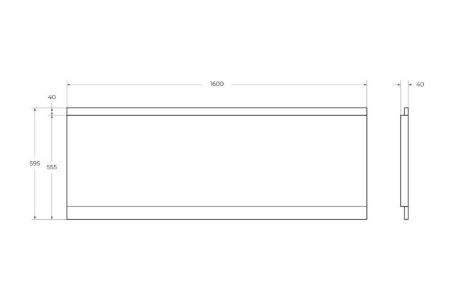 Фронтальная панель для ванны Cezares EMP-160-F-SCR-W37
