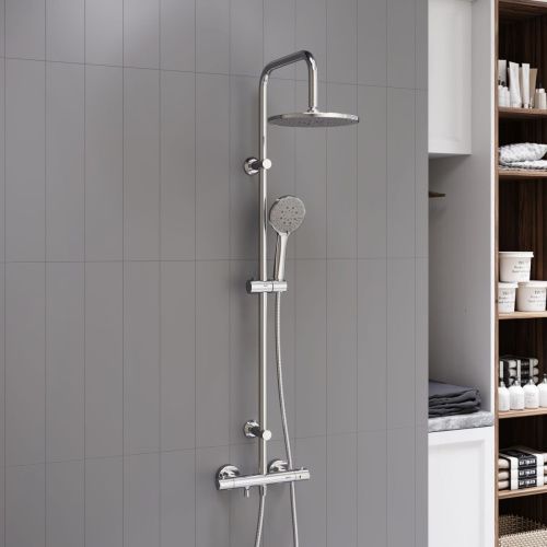 Душевая стойка Dorff Futura D0710500 настенная цвет хром с термостатом