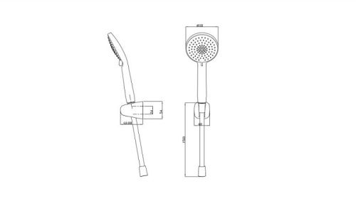 Душевой гарнитур Bravat  D2113CP-ENG настенный хром - фото 2