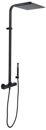 Душевая стойка Paffoni City ZCOL664NO настенная цвет черный с термостатом
