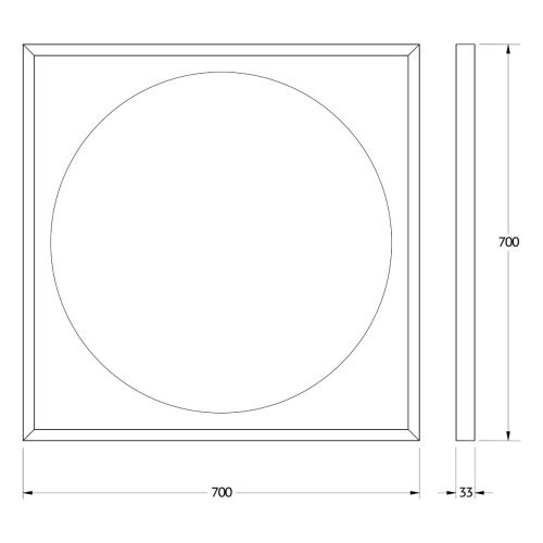 Зеркало с подсветкой Defesto ECLIPSE DF 2237R 70х70 подвесное - фото 2