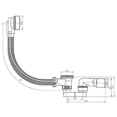 Слив-перелив PlastBrno EVS0150 - фото 2