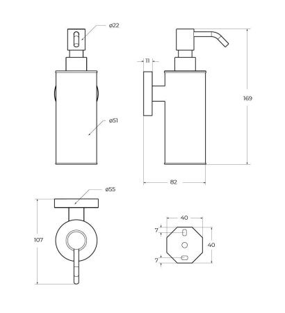 Дозатор Cezares RELAX RELAX-SOIS-M-BORO