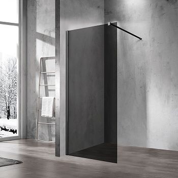 Душевая перегородка Vincea Walk in VSW-1H110CGB 110х200 стекло тонированное профиль черный