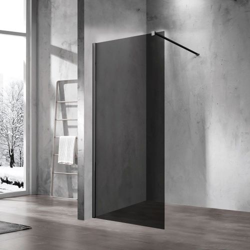 Душевая перегородка Vincea Walk in VSW-1H110CGB 110х200 стекло тонированное профиль черный