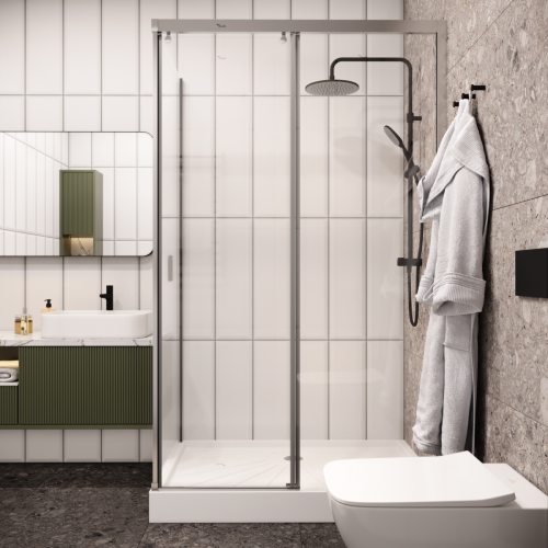 Душевой уголок Cerutti SPA MARBELLA 120 R 120х80 стекло прозрачное профиль хром без поддона - фото 4