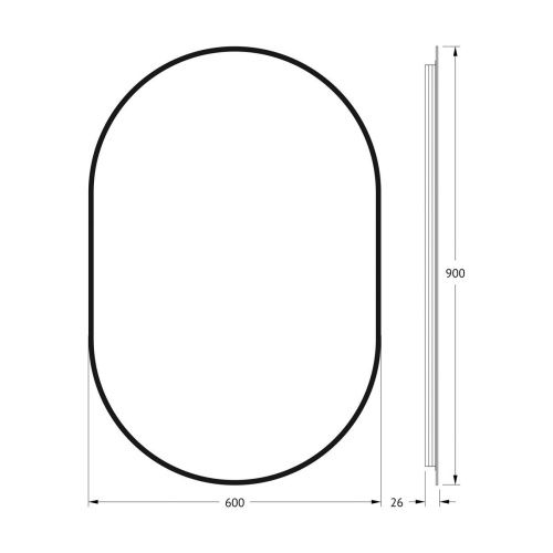 Зеркало с подсветкой Defesto AURA DF 2935 60х90 подвесное - фото 2