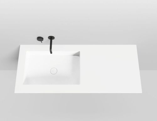 Раковина из искусственного камня S-Stone Salini MAREA 1802214M 60х40 встраиваемая цвет белый без отверстий под смеситель - фото 3