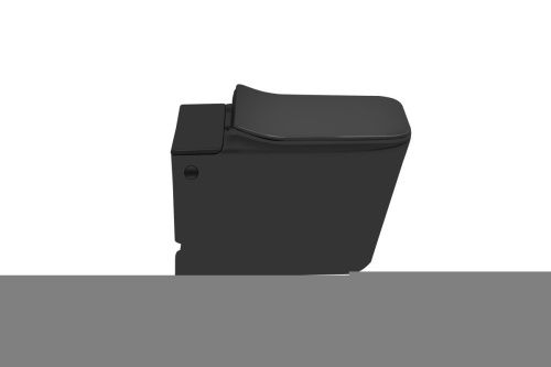 Унитаз подвесной SantiLine SL-5032MB цвет черный с сиденьем микролифт безободковый импульсный смыв - фото 2