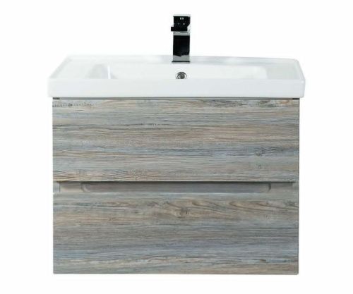 Тумба под раковину Art&Max TECHNO AM-Techno-700-2C-SO-LW635 70х50 подвесная цвет серый - фото 2