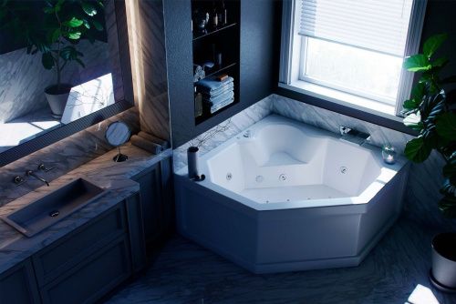 Ванна акриловая Aquatek Лира LIR150-0000032 150х150 угловая угловая с каркасом без ручек - фото 3