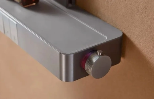 Душевая стойка Arrow AMG13GH872GG настенная цвет серый с термостатом - фото 3