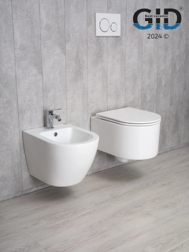 Унитаз подвесной Gid Concavo 62233Y белый с сиденьем микролифт безободковый смыв торнадо - фото 4