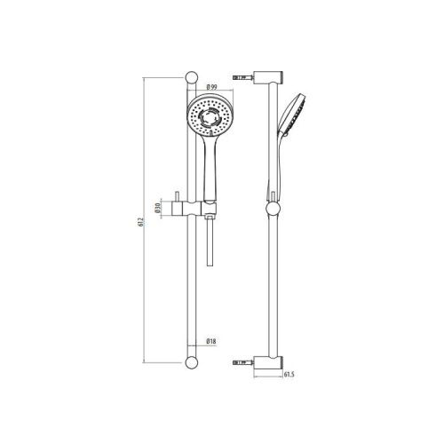 Душевая стойка Gattoni Programma doccia 1081/PDC0 настенная цвет хром - фото 2