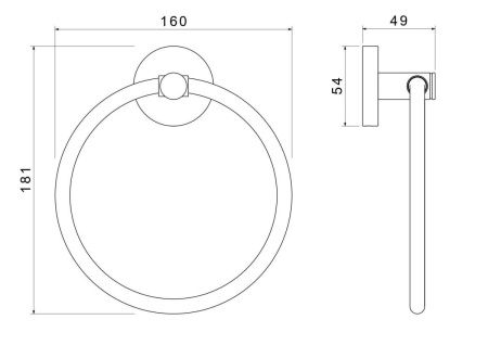 Полотенцедержатель Aquatek ЕВРОПА AQ4112BGM