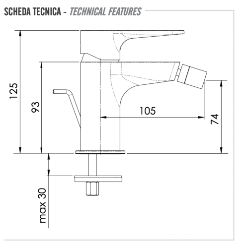 Смеситель Remer Winner W20 на биде хром - фото 2