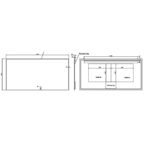 Зеркало с подсветкой и антизапотевателем Boheme 543-140-G 140х70 подвесное - фото 2