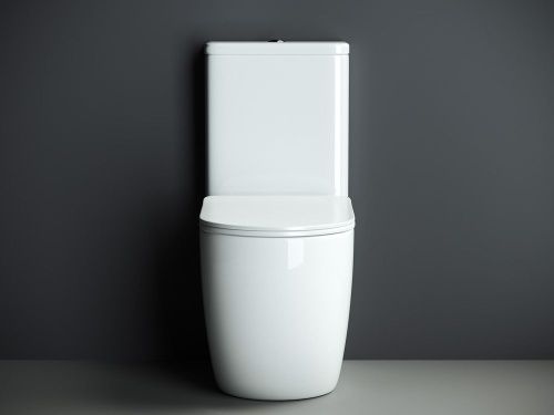 Унитаз напольный с бачком Ceramica Nova MIA CN1801 белый с сиденьем микролифт безободковый душевой смыв - фото 3