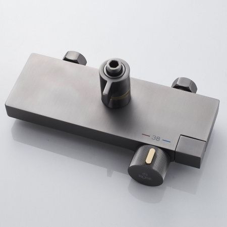 Душевая стойка Rose R1896T-6 настенная цвет серый с термостатом