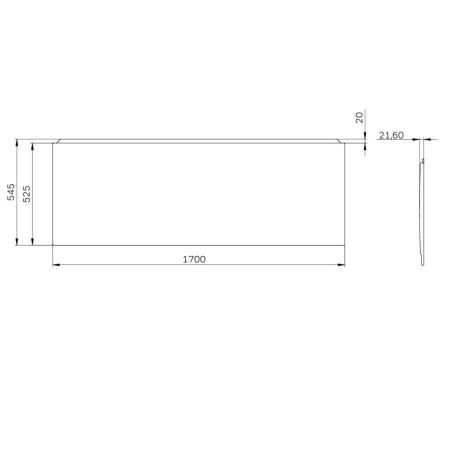 Экран для ванны Am.Pm X-Joy W94A-170-075W-P