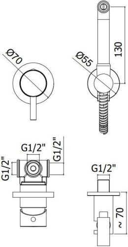 Гигиенический душ со смесителем Paffoni KITDUP110BO белый - фото 2