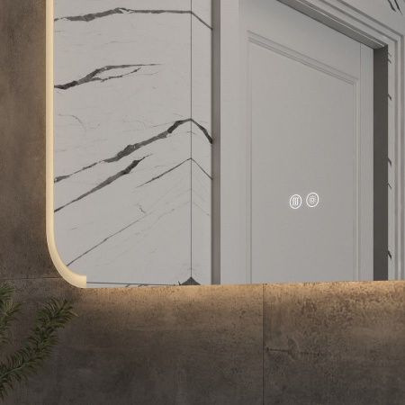 Зеркало с подсветкой и антизапотевателем Maretti Florenza FL1410065P14EL 100х70 подвесное