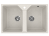 Кухонная мойка Uperwood ECON UPD-402 4010202112 75х50 цвет белый поверхность матовая
