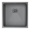 Кухонная мойка Paulmark GERBERG 44 UNI PM214444-GM 40х40 цвет вороненая сталь поверхность брашированная