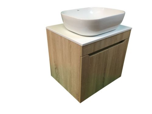 Тумба с раковиной Sintesi STL.W7021_SIN-LVB-APP-403 60х60 подвесная цвет коричневый - фото 4