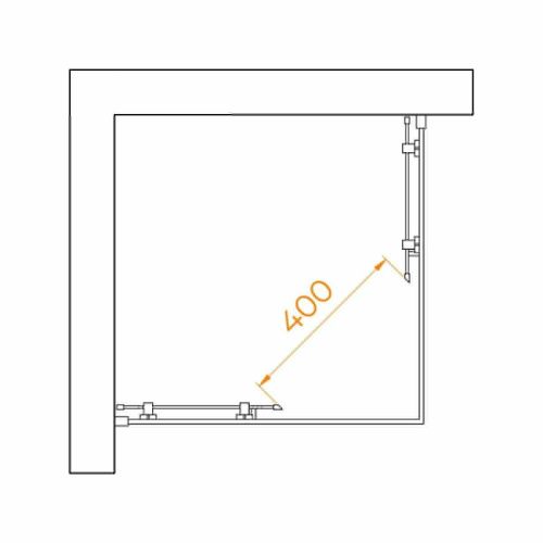 Душевой уголок RGW Passage 3508103077-14 70х70 стекло прозрачное профиль черный без поддона - фото 3