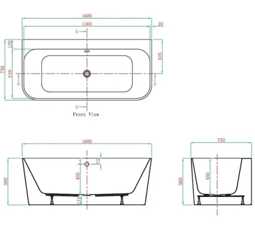 Ванна акриловая Vagnerplast Maggie KRBV165MAG9X-64 160х75 отдельностоящая овальная без каркаса - фото 2
