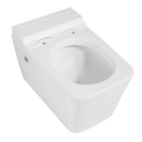 Унитаз подвесной Abber Rechteck AC1202P белый с сиденьем микролифт импульсный смыв - фото 5