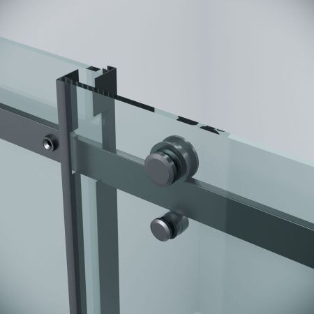 Душевой уголок Grossman Classic 120.K33.04.1680.21.00 160х80 стекло прозрачное профиль черный без поддона