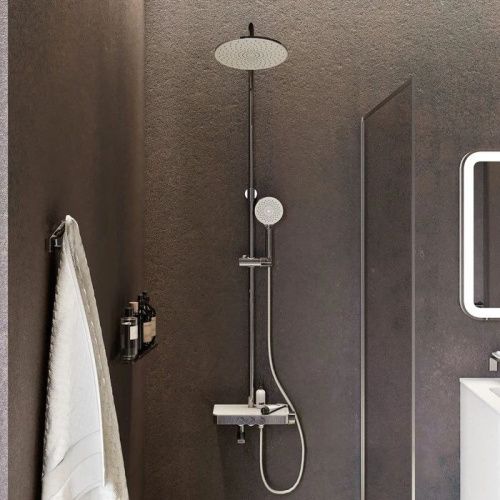 Душевая стойка Iddis Shelfy SHESBBTi06 настенная цвет хром - фото 2