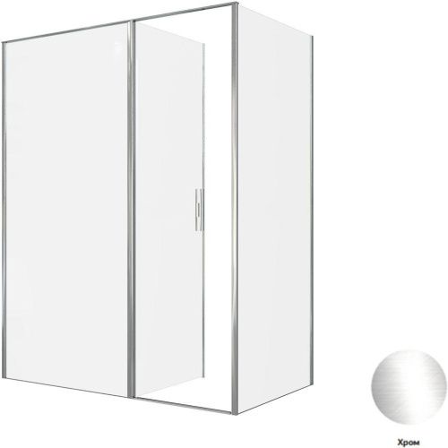 Душевой уголок Allen Brau Priority 3.31037.00 + 3.31043.00 160х90 стекло прозрачное профиль хром без поддона - фото 3