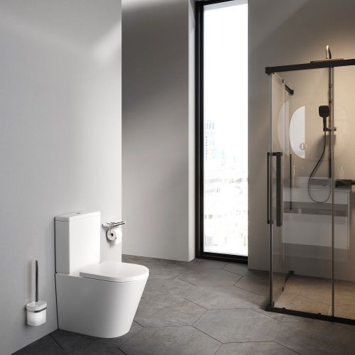 Унитаз напольный с бачком Am.Pm Func C8F8600SC белый с сиденьем микролифт безободковый каскадный смыв - фото 3