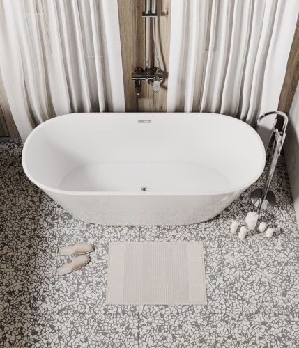 Ванна акриловая Grossman Forta GR-1503 170х75 отдельностоящая овальная с каркасом - фото 5