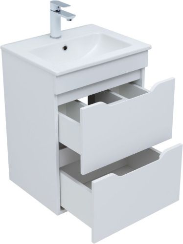 Тумба под раковину Aquanet Практика 00330455 50х40 подвесная цвет белый - фото 2