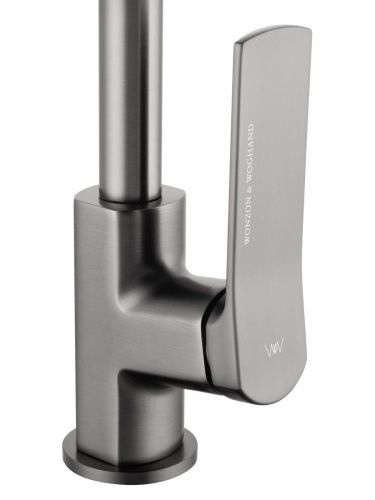 Смеситель для кухни Wonzon & Woghand WW-L1006-BGG на мойку серый - фото 4