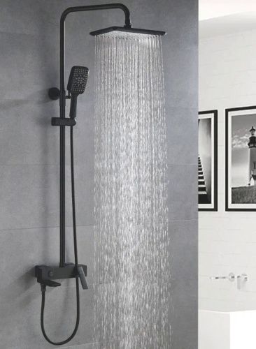 Душевая стойка Rose R2736H настенная цвет черный - фото 4