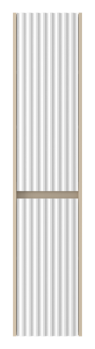 Шкаф-пенал Brevita Balaton BAL-05035-03П 40х160 подвесной цвет белый/бежевый - фото 2